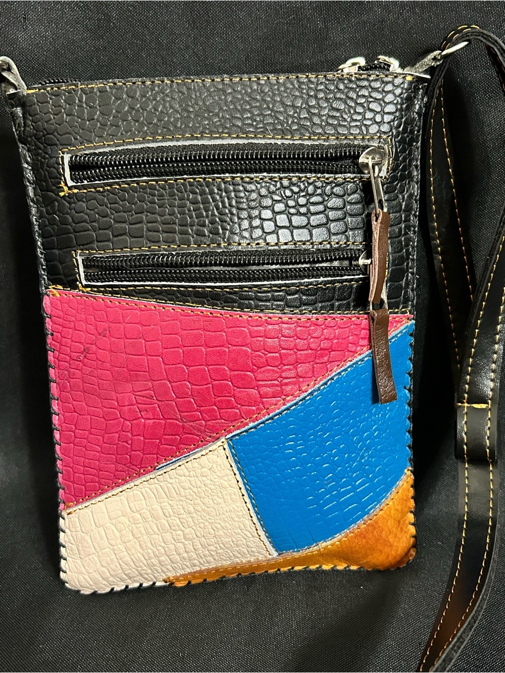 Vintage Multicolor Small Crossbody Purse Shoulder Bag - Picture 2 of 11